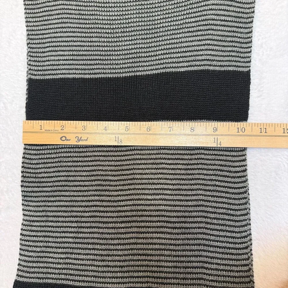 ECHO Men's/ Unisex Striped‎ Wool Blend Striped Scarf Winter, Comfy, Casual